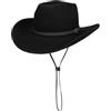 LIPODO CAPPELLISHOP Cascona Cappello da Cowboy Feltro di Lana Fascia in Pelle Prodotto in Italia Unisex Autunno Inverno