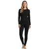 Palleon Set di biancheria intima termica da donna, in lana merino e funzionale, traspirante, termoregolante e inodore, biancheria intima da sci per inverno, sport e attività all'aperto