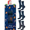 soxo Regalo Natale Uomo Divertenti - Calze Befana Per Lui Cotone | Socks Colorati Originali, Calzini Comodi Quotidiani, Atmosfera Festiva Christmas