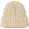 CLASSE77 - Cappello in Lana con Fantasia di Cucitura a Treccia - Berretto in Maglia Artigianale - Made in Italy