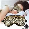 Cosysparks Mascherina per Dormire in Seta Naturale di Leopardo - 100% Pura Seta Morbida, Leggera e Delicata Sulla Pelle Con Cinturino Regolabile per le Donne
