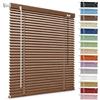 generic Veneziana per Interni Senza Fori, Tenda Veneziane in Alluminio per Bagno | Tende Finestre Cucina Impermeabili su Misura, Oscuranti con Lamelle da 25 mm, Persiana da Interno Pressione(Brown)