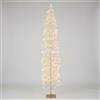 XMAS COLLECTION Albero di Natale Faggio Slim Luminoso 1224 LED Struttura Oro Altezza 210 cm | Forma Slim, 1224 Luci LED, Altezza 210 cm, Finitura Oro, Design Natalizio