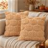 Divove 2 federe per cuscino a forma di zucca, 40 x 40 cm, per l'autunno, per Halloween, per soggiorno, camera da letto, divano, sedia, decorazione per la casa (arancione chiaro)