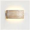 SXSCARKX Applique da Parete in travertino con Interruttore a Catenella, Luce LED direzionale in Pietra Naturale, Lampada Artistica per Camera da Letto, corridoio, Soggiorno (con interruttor