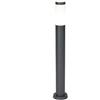 Planetitaly TOKYO Lampione LED 10W attacco E27 acciaio NERO palo tenuta stagna esterni luce giardino viale cortile 230V 80cm (800mm)