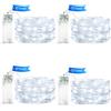 ENLACE Catena luminosa a LED, funzione timer, 2 metri, 20 luci, funzionamento a batteria, bianco, set da 4 pezzi