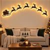 Generico Decorazioni da parete a LED a forma di renna, illuminazione (G#) | natalizia festosa, decorazioni natalizie 3D in legno con renne luminose, luci fai da te a forma di sagoma luminosa natalizia