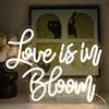 UExnkj-Y Love Is In Bloom Insegna al Neon Bianco Caldo Led Neon Targa da Parete Scritta Lettere USB Dimmerabili Luce al Neon per Camera da Letto Casa Bar Pub Matrimonio Festa di Compleanno