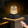 HMAKGG Lampada Solare da Esterno, 3 Temperature, 2 Luminosità, Nero | Luce Solare LED Esterno con Telecomando, Timer, IP65, 2400mAh, 8-10 Ore, per Pilastro, Giardino, Terrazzo e Patio