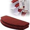 Hoowarm Set di 15/10/5/2 Copertura Antiscivolo per Scale, 60x24cm Tappetini per Scale a Chiocciola Semicircolare Adesivi Passatoie per Gradini Lavabile per Interne Marmo legno Scale(A11,60x24cm(10pcs))
