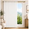 Deconovo Tenda Oscuranti Effetto Lino per Interni, 1 Pannello, 300x260 cm | 100% Oscuranti, Termiche Isolanti Caldo e Freddo, Attenuano i Rumori, con Occhielli, per Camera e Soggiorno, Bianco