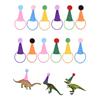 KONFEN 12 Pezzi Mini Cappellini Compleanno Festa in Feltro per Animali Domestici Decorazione Accessori per Cani Gatti Bambole Confezione Colorati
