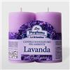 La Briantina Set 2 Candele Profumate Mangiafumo CAN02690A, Durata 15 Ore, Profumo di Lavanda