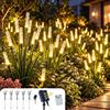 VEEKAY 5 Pezzi Luci Solari Giardino Esterno Acrilico con Telecomando | Luci Solari da Esterno con Telecomando,20 Modalità Luce,Luminosità Regolabile e Timer,Impermeabili per Giardino e Terrazza