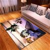 Mateju Tappeto Salotto Moderno, 3D Farfalla Flanella Tappeti Camera da Letto, rug Cucina Antiscivolo Lavabile per Tavolino da Salotto,Bagno,Tappeto Bambini Cameretta (80x120cm,Farfalla di Fiori)