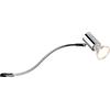 meineWunschleuchte Lampada da specchio per bagno, argento cromato, con faretto orientabile, altezza 11 cm