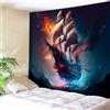 Arsey Arazzo da parete con nave dei pirati, mare, paesaggio, oceano, barca a vela, tappeto psichedelico, decorazione per camera da letto, soggiorno, feste, 200 x 150 cm