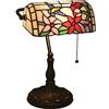 Uziqueif lampada da scrivania, lampade da tavolo vintage, lampada tiffany, Paralume Fatto a Mano in Vetro Colorato, per Soggiorno Camera da Letto Tavolino da caffè,E