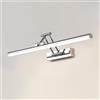 YHTlaeh LED Specchio Lampada 10W 720 Lumen Bagno Specchio Bianco Neutro 4000K Bagno Lampada IP44 Impermeabile No Flicker 230V (Cromo, 60CM)