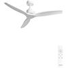 CREATE / WINDSTYLANCE M/Ventilatore da soffitto ABS bianco con telecomando / 40W, Silenzioso, Ø132 cm, 6 velocità, temporizzatore, estate-inverno, doppia altezza, motore DC