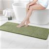 MIULEE Tappeto in Microfibra 4 CM Lungo 1 Pezzo Verde oliva 45x120 cm | Anti-scivolo Assorbimento dell'acqua Morbido Tappetino da Bagno per Porte d'ingresso Corridoio Doccia Soggiorno