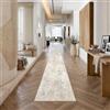 PureCozy Tappeto passatoia per corridoio, 80 x 300 cm, beige, lavabile | Tappeto a pelo basso antiscivolo, astratto, neutro, moderno, per salotto, comodino, cucina, camera da letto