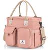 Hafmall Borsa Termica Porta Pranzo 18L con Spalla Regolabile, Borsa Frigo Pranzo Impermeabile, Porta Pranzo Termico per Picnic, Lavoro, Scuola, Viaggio, Campeggio, Mare (Rosa)