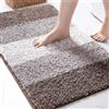 Exclusivo Mezcla Tappeto da Bagno, 60 x 120 cm, Assorbente e Antiscivolo | Asciugatura rapida, Lavabile in lavatrice, Morbido, Confortevole, Doccia, Cucina, Soggiorno, Decorazione, Marrone Sfumato