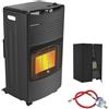 Suusolny Riscaldamento a gas per interni, 4200 W, con 3 livelli di riscaldamento, con tubo del gas e regolatore di pressione, riscaldatore a infrarossi per gas butano e propano, portatile, nero