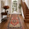 WUTONG Rosso Tappeto Corridoio Orientale Vintage 80x200 cm,Pelo Corto | Lavabile in Lavatrice e Antiscivolo, Passatoia Morbida per Corridoio, Cucina e Ingresso