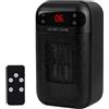 SGZIOO 500W Stufetta Elettrica Basso Consumo con Telecomando, Stufa Elettrica Basso Consumo con Timer da 12 Ore, Scaldino Elettrico Bagno, Termoventilatore da Bagno per Bagno, Camera da Letto, Ufficio