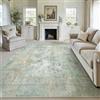 HUGEAR Tappeto Salotto Moderno 240x300cm Blu Giallo | Lavabile in Lavatrice, Antiscivolo, Astratto, Naturale, Pelo Corto, Cameretta, Scendiletto, Ufficio