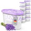 Bestlivings Deumidificatore granulato con profumo di lavanda, set da 10 | Umidificatore senza corrente, ogni scatola fino a 20 m³, riduce l'umidità per un clima più piacevole