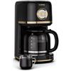 KLARSTEIN Victoria Macchina per caffè a filtro - Macchina del caffè dal design retrò, 1,5 L per un massimo di 12 tazze, funzione di mantenimento calore, sistema antigoccia, spegnimento automatico
