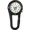 JewelryWe Clip-on Orologio al Quarzo con Bussola in Lega Universale Zaino Fibbia Orologio Fluorescente quadrante Fibbia di Sicurezza per Medici Infermieri Arrampicata su Roccia Fitness e Altro