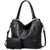 Mabecol Borsa Donna Grande Spalla Mano Tracolla Shopper Tote | Porta PC 14" In PU Con Pochette Inclusa E Ampio Spazio, Ideale Per Ufficio, Lavoro E Uso Quotidiano