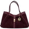Chicca Borse Borsa a Mano Elegante da Donna con Tracolla in Pelle Martellata