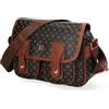 Briciole Borsa a tracolla donna Seraphina Plus - Poliuretano nero e marrone