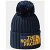 North Face The North Face Cappello Berretto Blu Giallo Heritage Ski Tuke Beanie Pon