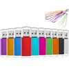 TEWENE Chiavetta USB 4 GB Confezione da 20 Chiavetta USB 2.0 Metallo | Tappo trasparente di protezione, Plug & Play, (10 colori, 4 GB), compatibile con PC/TV/Auto/Stampante