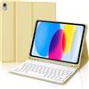 WINCHKING Tastiera per iPad A16 11 Generazione 11 2025/10 Generazione 10.9 2022 | Custodia Bluetooth Tastiera per iPad A16 11/10 Gen, Cover Keyboard Staccabile, Italiano QWERTY, Giallo
