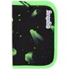 ergobag Astuccio rigido Beary fast lane - Nero | Set con matite colorate e righello, scomparto per l'orario e scomparto per monete, ideale per la scuola