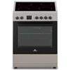 Continental Edison Cucina in vetroceramica CONTINENTAL EDISON CECV60FCS - 4 fuochi, L58,8 x P61 x H83 cm, colore: Argento