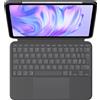 Logitech Combo Touch: tastiera e custodia a libro, con touchpad, retroilluminata, con connettore Smart di Apple, layout QWERTY, versione nordica (danese/finlandese/norvegese/svedese)