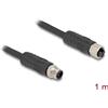 Delock - Cavo di prolunga per sensori - da M12 (4 pin) (M) a M12 (4 pin) (W) - 1,0 m - 7,2 mm - senza alogeni, codifica L, chiuso