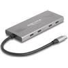 Delock USB Hub 10 Gbps mit 4 x Type-C Buchse und 3 Typ-A PD 80