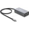 Delock Adattatore LAN Gigabit USB Type-C con PoE+ e alimentazione