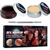 Generico Kit Trucco SF-X Con 3 Pezzi Di C-era Per Cicatrici, Vernice Per Il Viso 2 In 1 Per Halloween Con Gel Finto Sangue, C-era Per La Pelle, Spatola, Kit Cosplay Realistico SF-X Per Travestimenti Teatrali