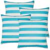 Avanzza Set di 4 federe per cuscini, 40 x 40 cm, colore turchese, per cuscini da divano, cuscini decorativi della linea Decor Chic